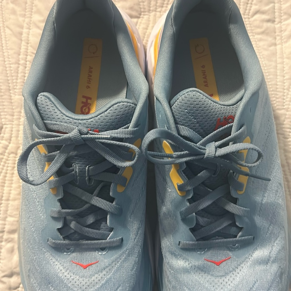 Hoka Arahi 6 One Shoes Men’s 11 D Blue Orange Yellow Running Sneakers Training